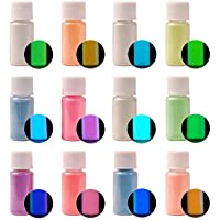 DEWEL Pigmento Fluorescente-Polvo Fluorescente de 20 g para Resina Epoxi-Pintura-Pintauñas